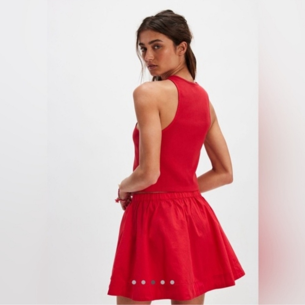 Free People Red Two-Piece Skirt Set - Picture 2 of 4
